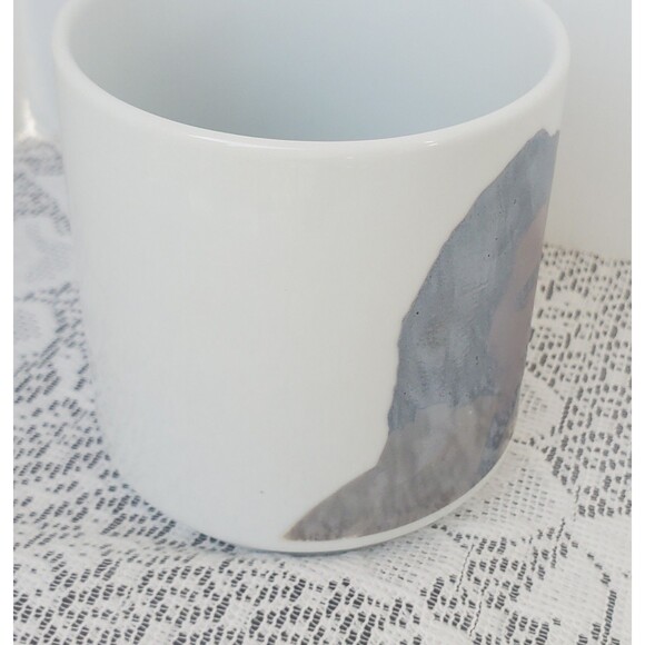 Elvis Presley Coffee Mug Tea Cup Holographic Silhouette Silver White 3.25" - Picture 5 of 10